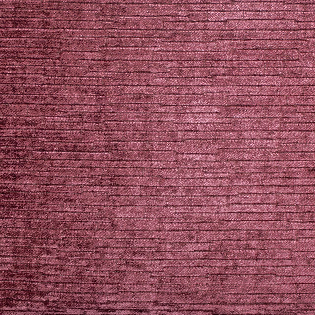 Muted berry-mauve chenille with fine horizontal slubs and darker tonal striations