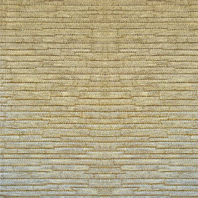 Pale oat-beige chenille with irregular horizontal ridges and softly glinting yarns