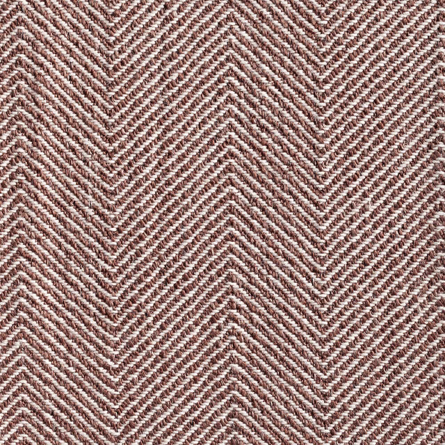 Warm bison-brown and ivory chevron weave with a ridged, tactile surface