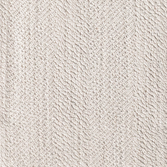 Close view of elephant grey woven fabric with a fine, flecked chevron texture