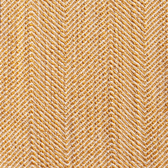 Mustard-gold and ivory chevron weave with a raised, rope-like texture