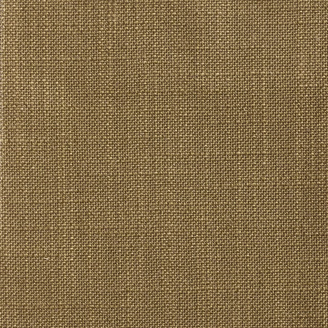 Close-up of muted kiwi olive fabric with a dense brown-flecked weave