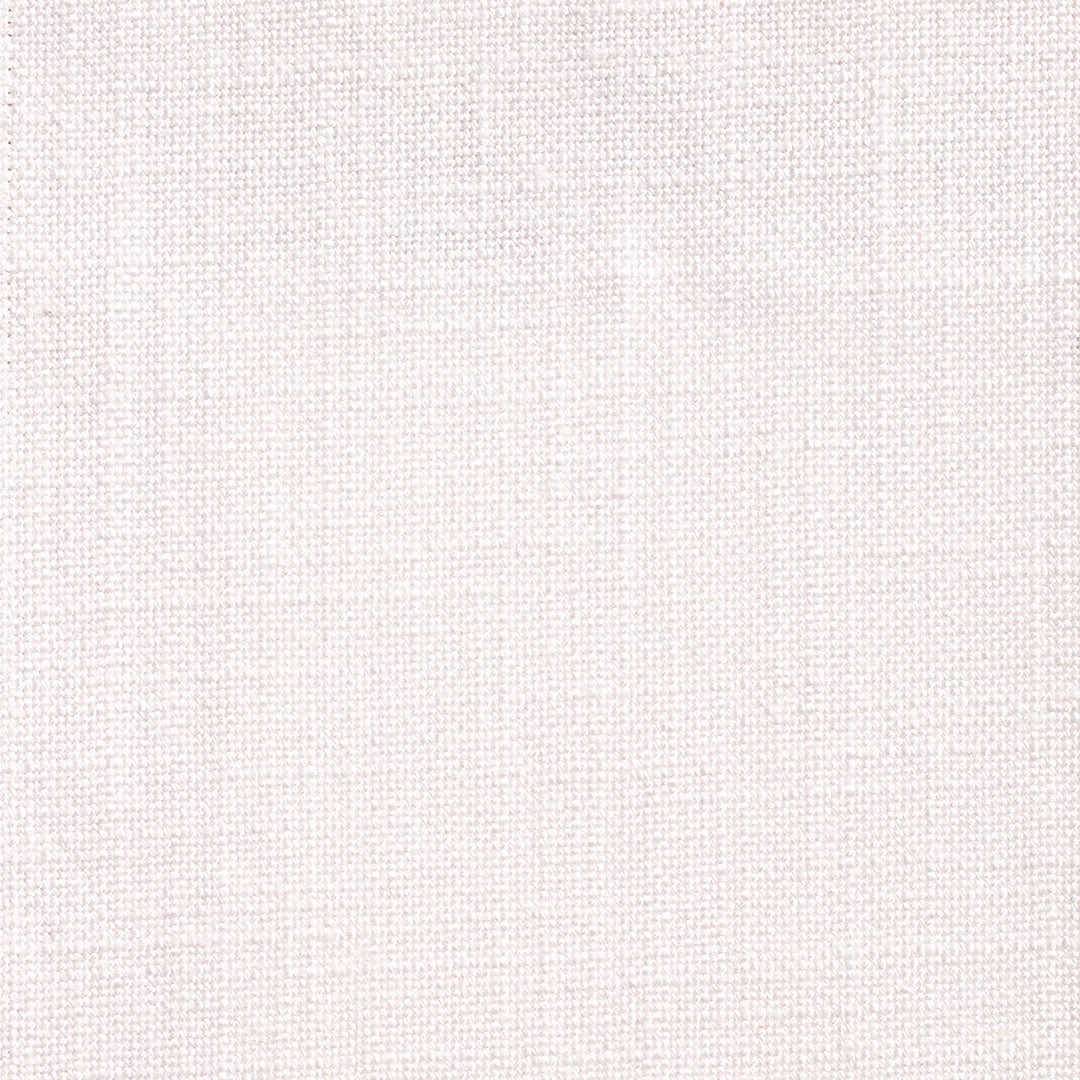 Close-up of Ikema White’s fine ivory weave with a softly gridded texture