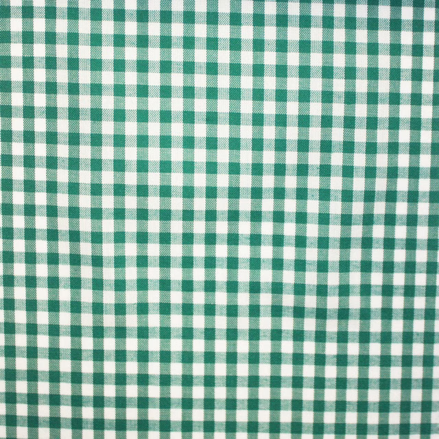 Small cool green and white check with a softly textured woven surface