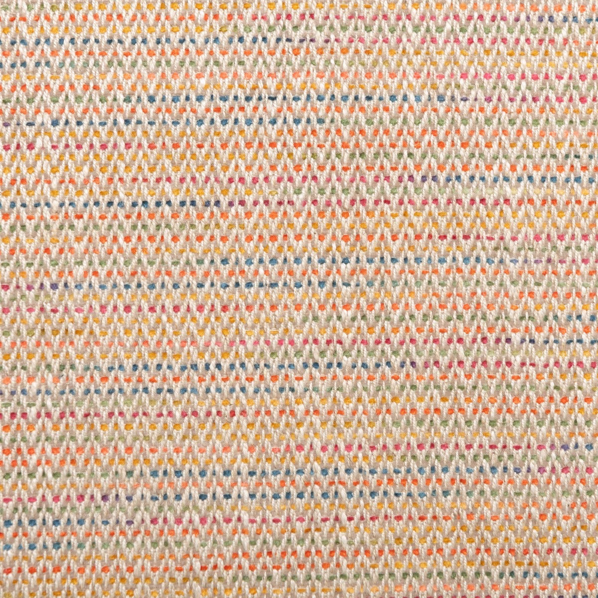 Mushroom woven ground with tiny coral, teal, ochre and pink flecks