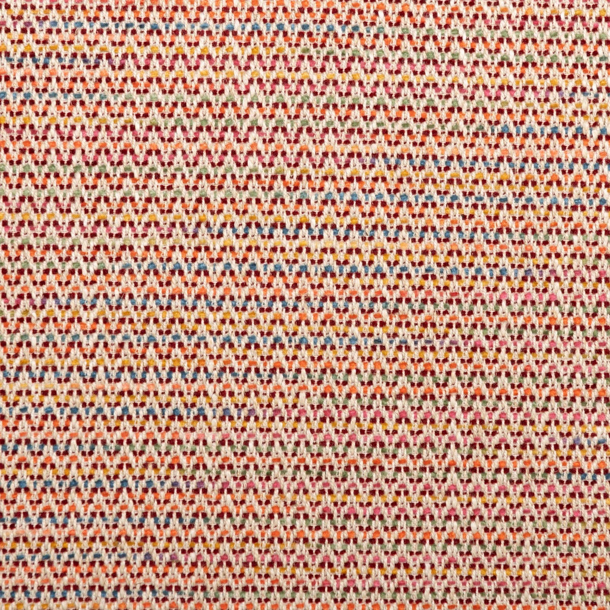 Warm truffle woven ground with tiny rust, blue, green and burgundy flecks