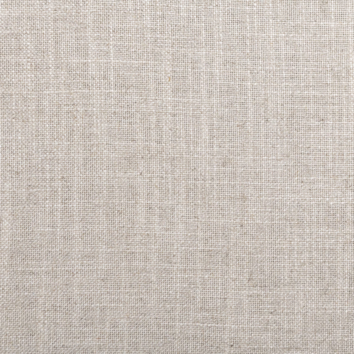 Close-up of warm oatmeal fabric with a fine, softly flecked woven grid