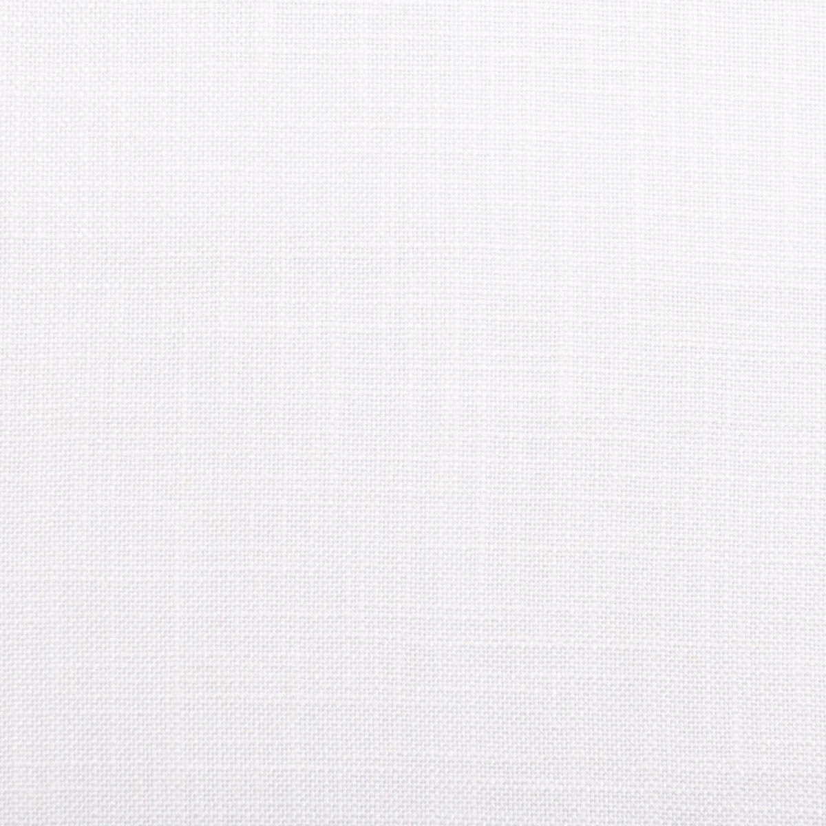 Cool white Snowberry fabric showing a fine, even crossweave in close-up