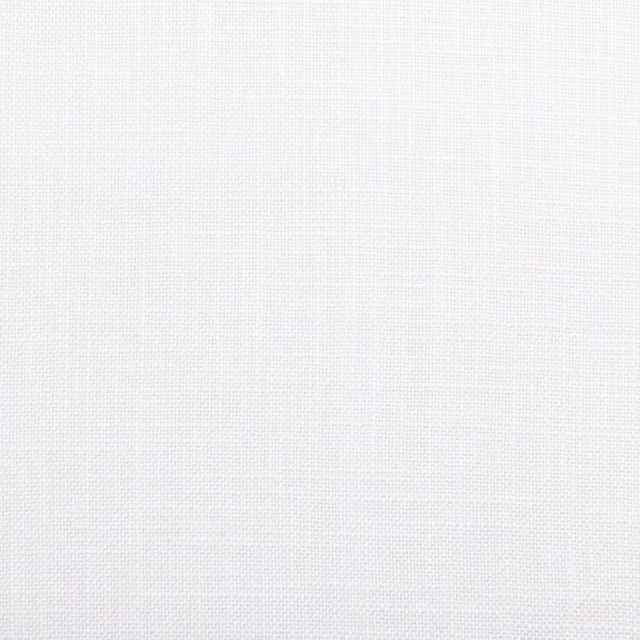 Cool white Snowberry fabric showing a fine, even crossweave in close-up