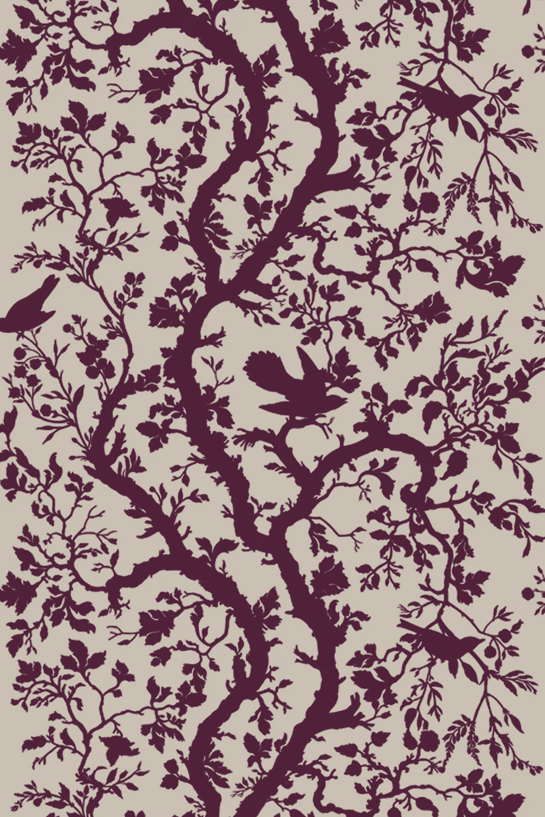 Birdbranch Fabric Beetroot fabric