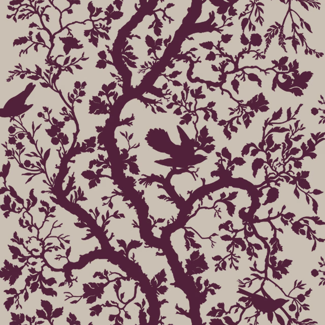 Birdbranch Fabric Beetroot fabric