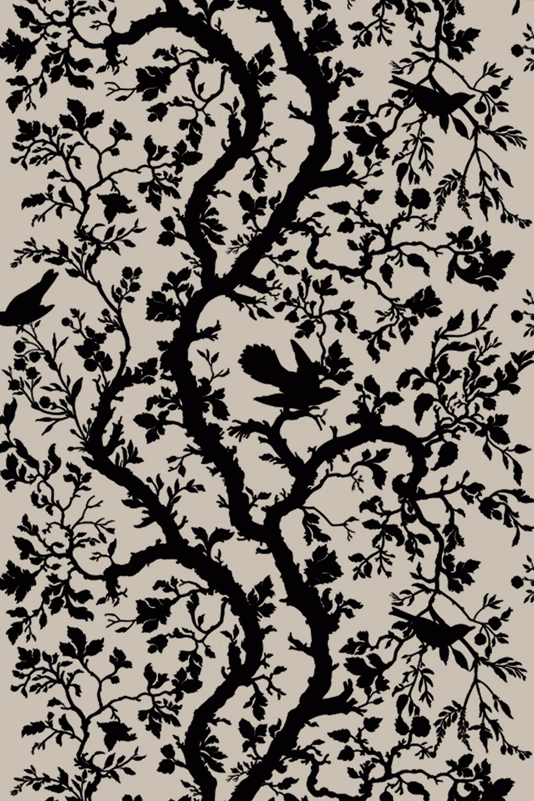 Birdbranch Fabric Black fabric