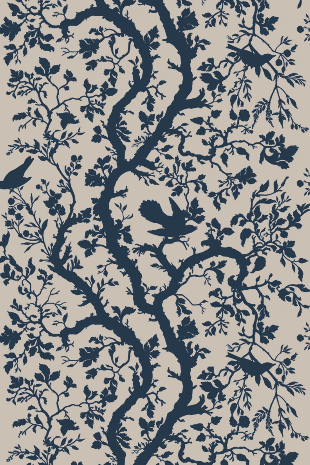 Birdbranch Fabric Navy Blue fabric