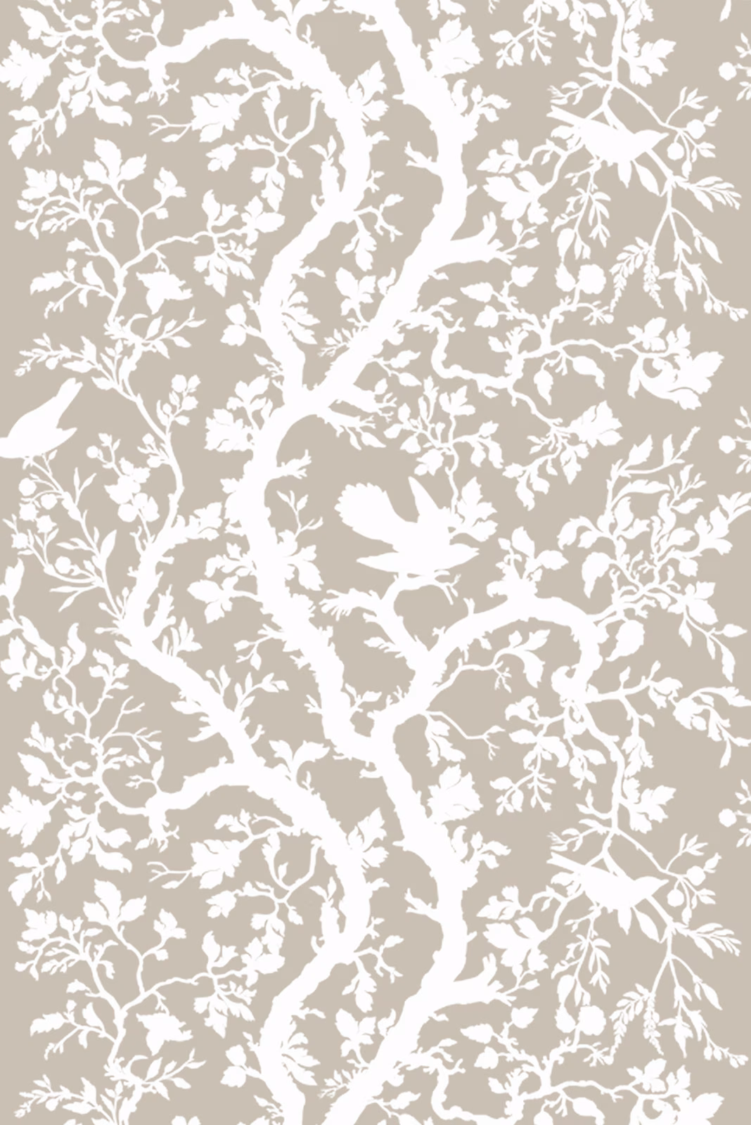 Birdbranch Fabric White fabric
