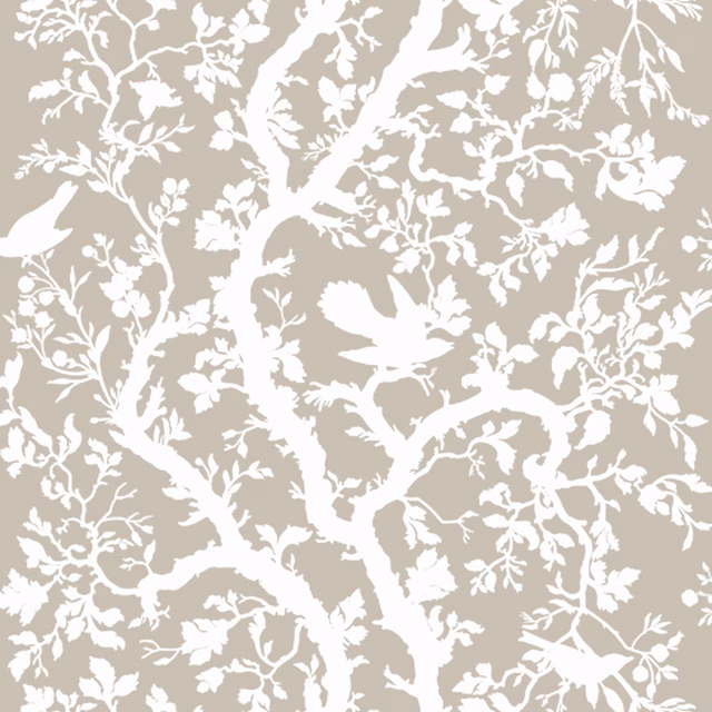 Birdbranch Fabric White fabric