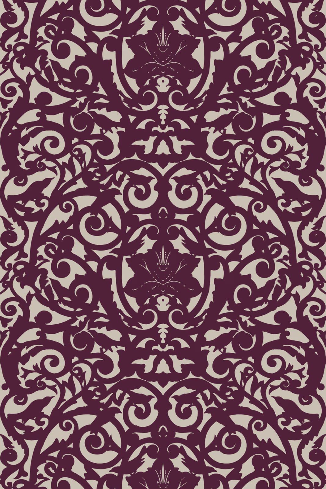 Birdcage Fabric Beetroot fabric