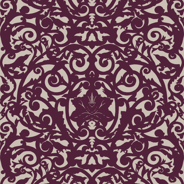 Birdcage Fabric Beetroot fabric