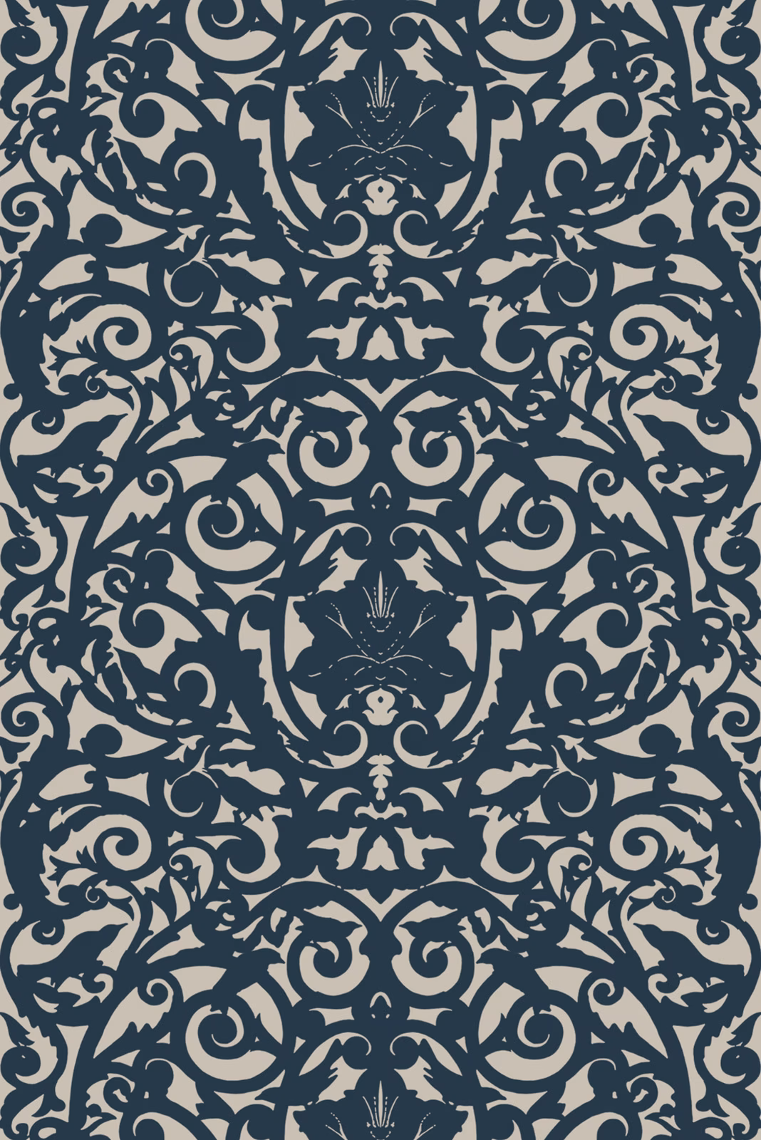Birdcage Fabric Navy Blue fabric