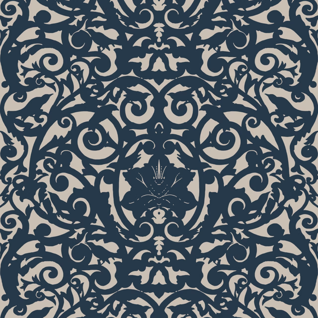 Birdcage Fabric Navy Blue fabric