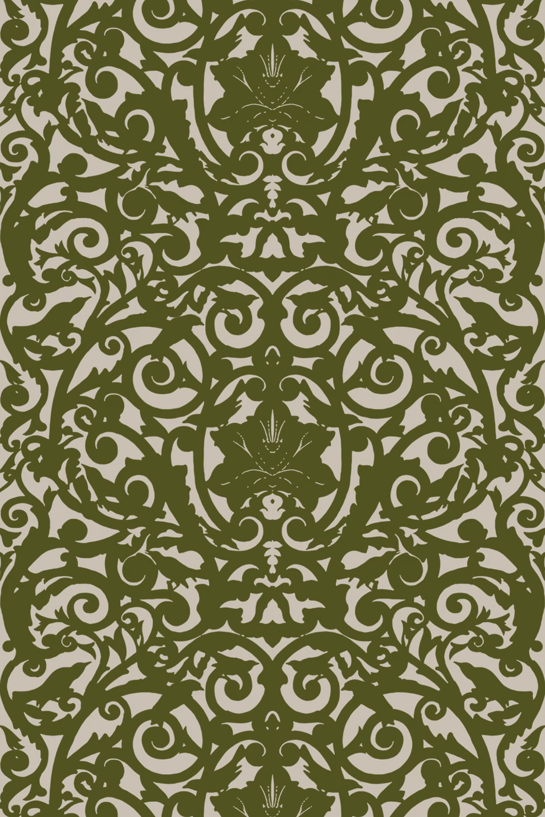Birdcage Fabric Olive Green fabric