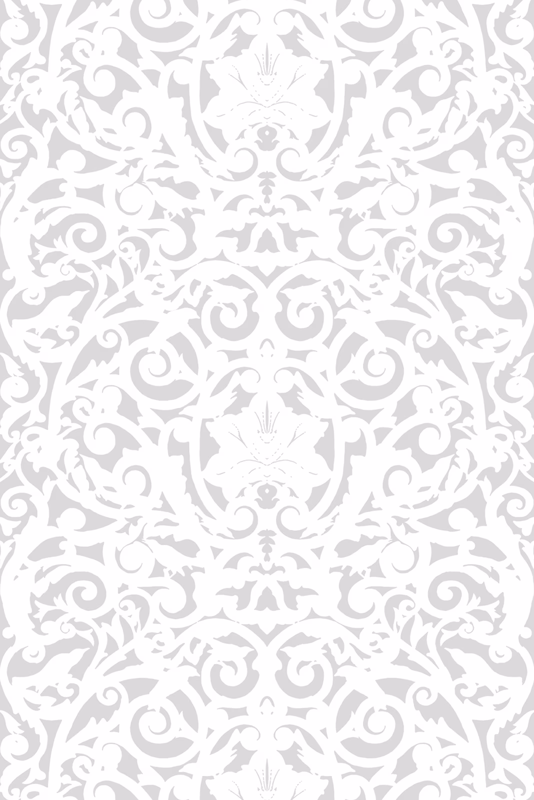 Birdcage Superwide Wallpaper White on Carrara White fabric