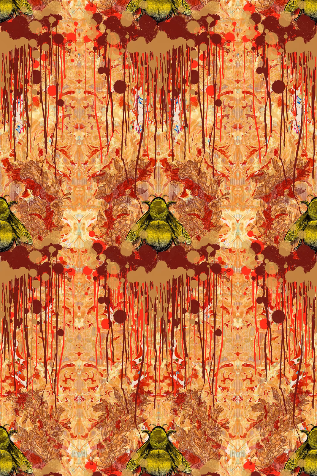 Bloody Empire Wallpaper Red fabric