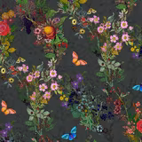 Bloomsbury Garden Wallpaper Barely Black fabric
