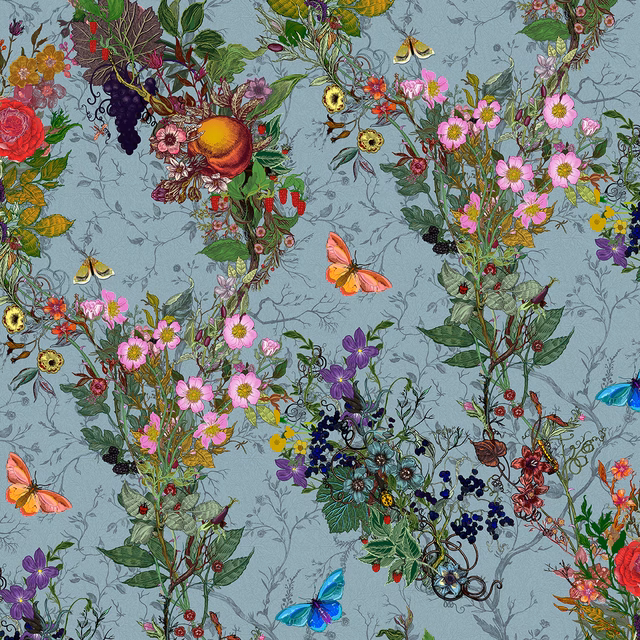 Bloomsbury Garden Wallpaper Skye fabric