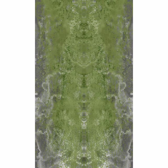 Cascade Superwide Wallpaper Panel Green fabric