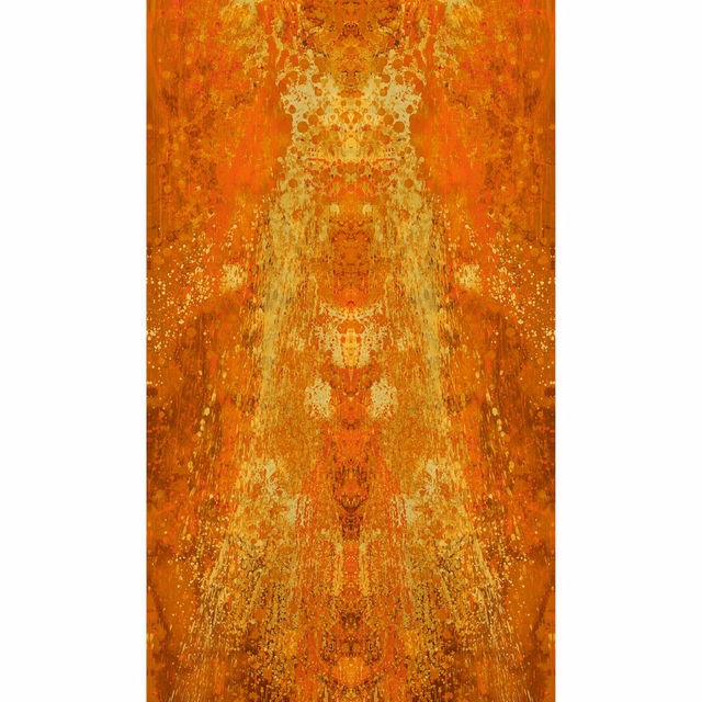Cascade Superwide Wallpaper Panel Rust fabric