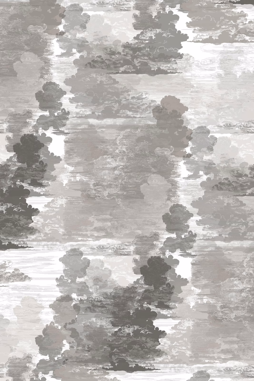 Cloud Toile Wallpaper Greys fabric