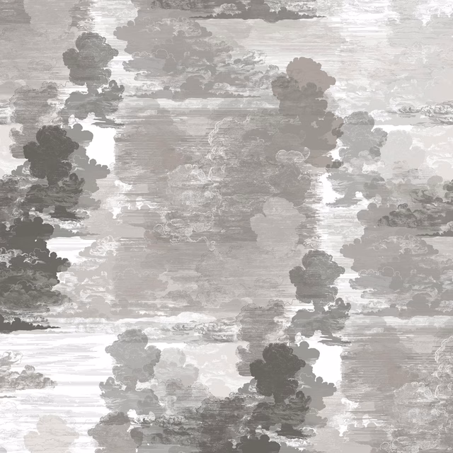 Cloud Toile Wallpaper Greys fabric