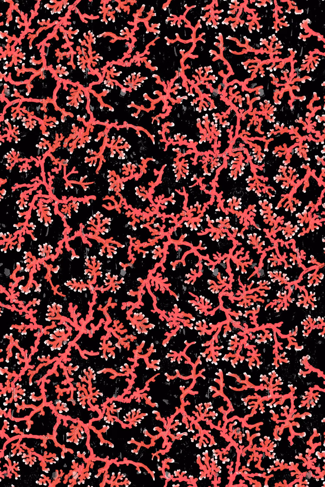 Coral Cork Wallpaper Black fabric