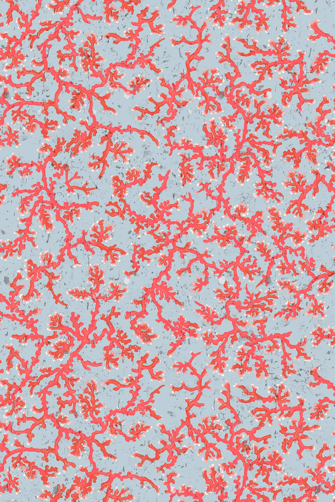 Coral Cork Wallpaper Pale Blue fabric