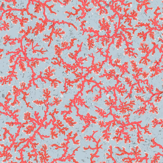 Coral Cork Wallpaper Pale Blue fabric