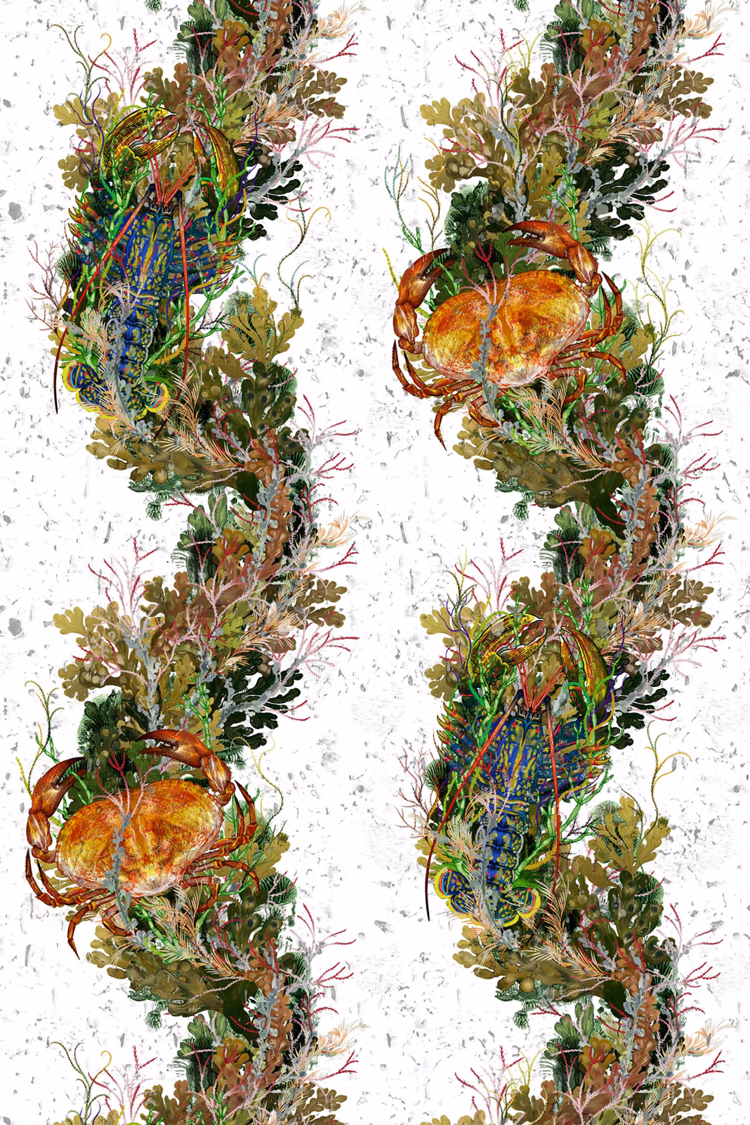 Crab And Lobster Cork Wallpaper Original fabric