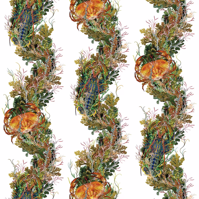 Crab And Lobster Fabric Original fabric