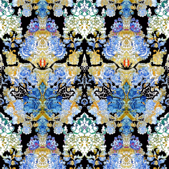 Damsel Damask Velvet Fabric Original fabric