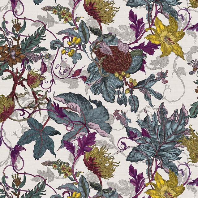 Epic Botanic Superwide Wallpaper Aventurine fabric