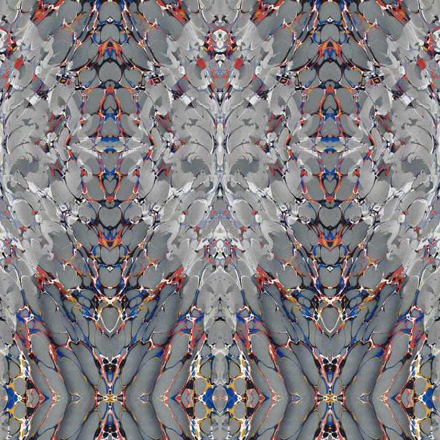 Ex Libris Wallpaper Moondust Grey fabric