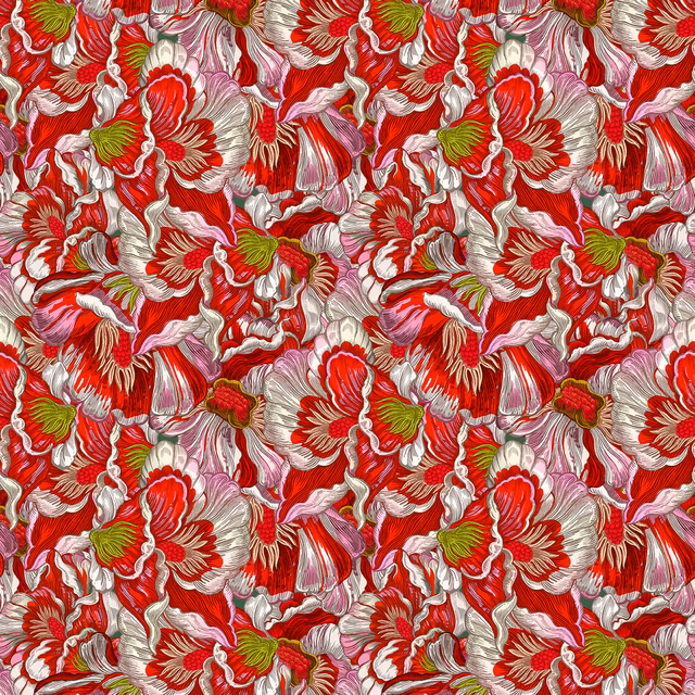 Florama Wallpaper Scarlet fabric