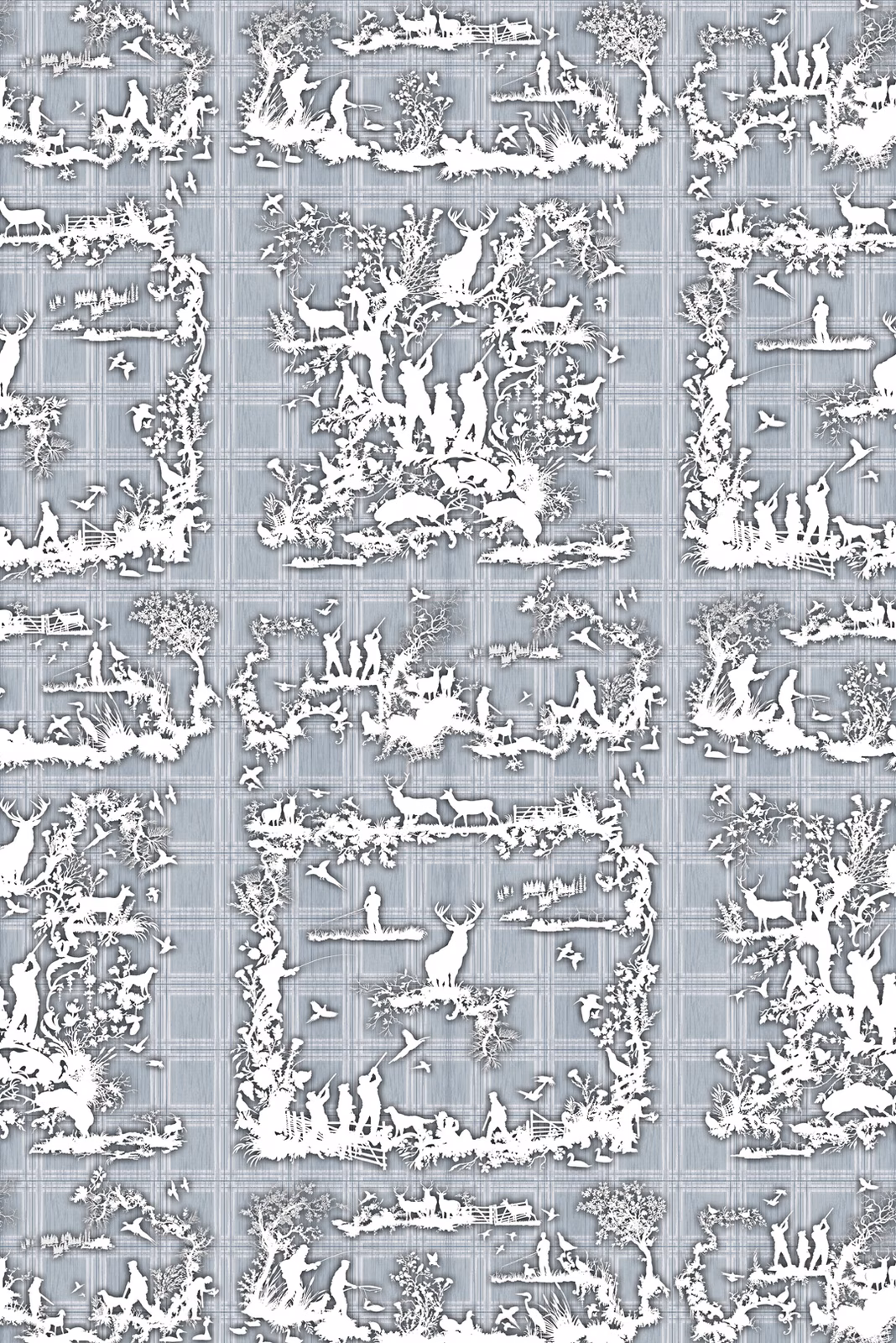 Glorious Twelfth Wallpaper Blue fabric