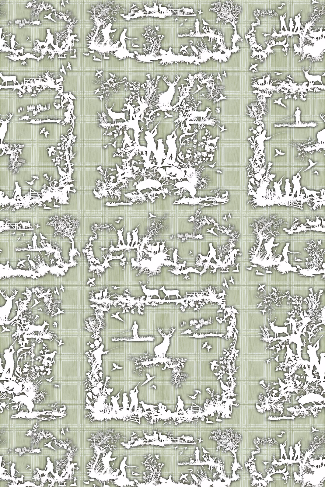 Glorious Twelfth Wallpaper Sage fabric