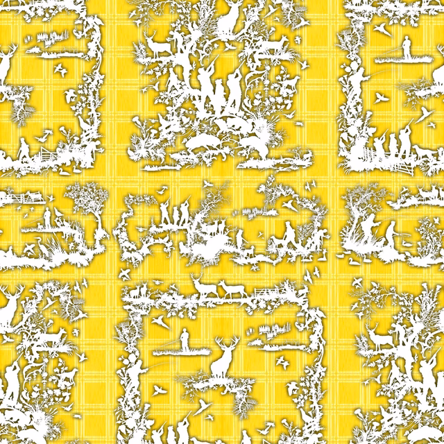 Glorious Twelfth Wallpaper Yellow fabric