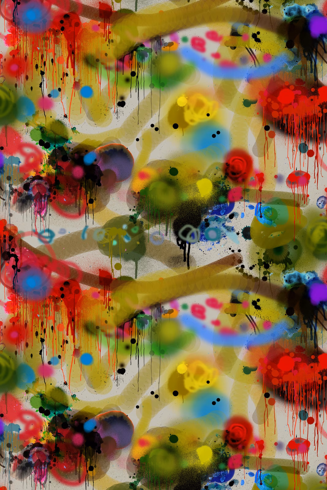 Graffiti All Over Velvet Fabric Original fabric