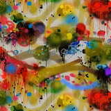 Graffiti All Over Velvet Fabric Original fabric