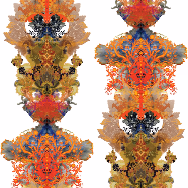 Grand Blotch Damask Fabric Original fabric