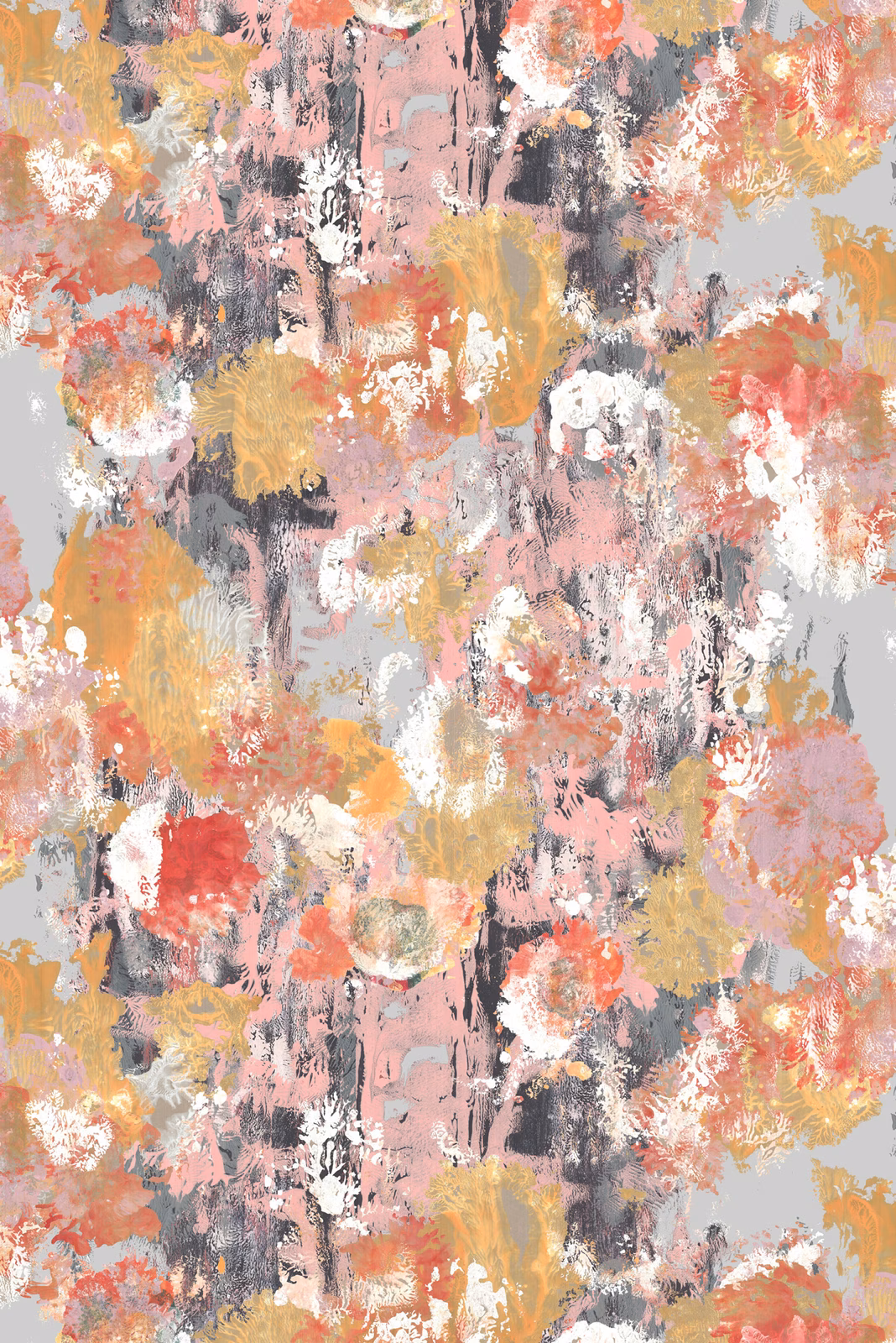Hodge Splodge Cork Wallpaper Paradise Squash fabric