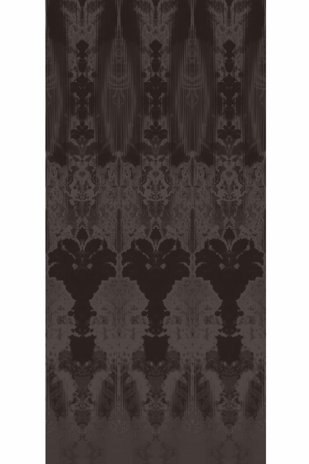 Ikat Damask Wallpaper Panels Black fabric