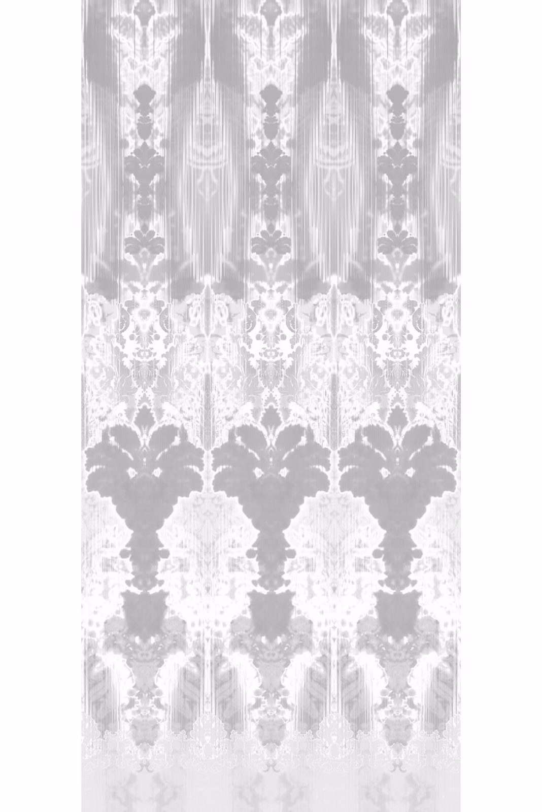 Ikat Damask Wallpaper Panels Greys fabric